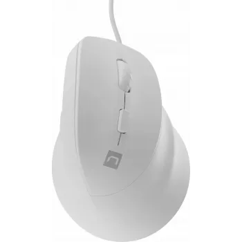 NATEC Crake 2 Pro vertikali pelė, dešinei rankai, USB-A, optinė, 12800 DPI, balta