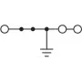 Apsauginis įžeminimo gnybtas Phoenix Contact PT 6-TWIN-PE 3211498, 3 polių, 0,50–6 mm², žaliai-geltonas, 1 vnt.