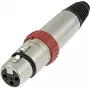 Neutrik XLR jungties lizdas, tiesus, 3 kontaktai, sidabrinis NC3FXS (1 vnt.)