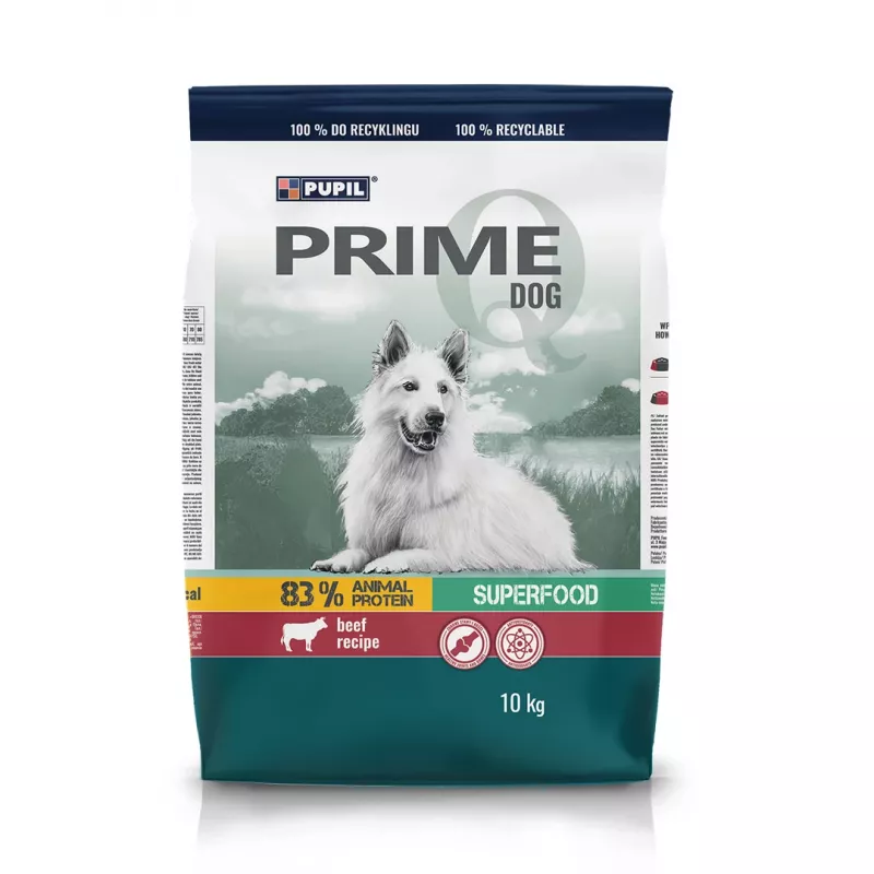 PUPIL Prime Rich in beef with vegetables - sausas šunų ėdalas - 10kg