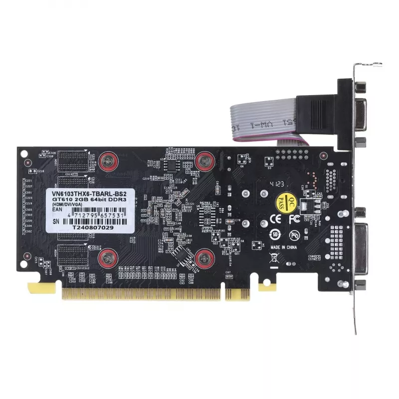 Vaizdo plokštė BIOSTAR GeForce GT 610 – 2 GB GDDR3, 64 bitų, PCIe x16, 700 MHz