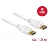 DisplayPort kabelis DeLOCK 85509 1,5 m Baltas