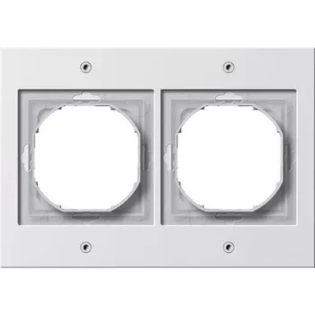Gira TX_44 balta sieninė plokštė – termoplastikas, klasikinis dizainas, 110×157×16,3 mm