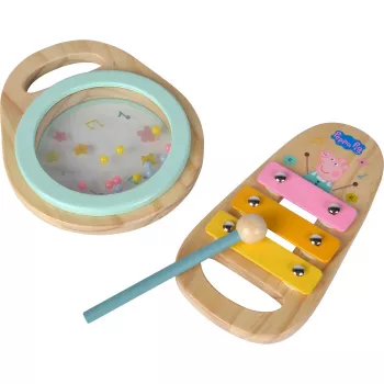 Peppa Pig Wood-Musikset, medinis muzikinis žaislas 2 dalių