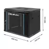 19 colių stovo spinta QOLTEC 54463 9U 600x500x450 mm metalinis korpusas tinklo įrangai