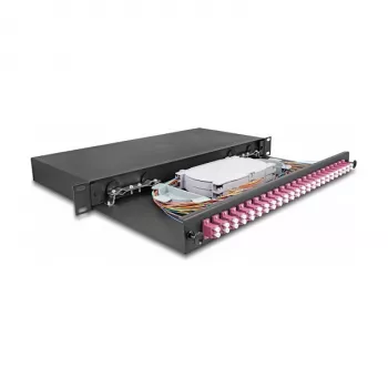 DeLOCK 67011 19 colių optinio pluošto sujungimo dėžė, 24 x LC Duplex OM4, 1U