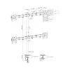 Sbox LCD-352/4-3 stovas keturiems monitoriams (17–32 col., 4x10 kg, VESA 100x100)