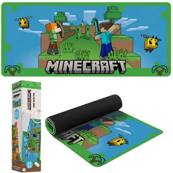 Pelėdos kilimėlis Kids Euroswan 80x30 cm Minecraft – didelis stalinis kilimėlis pelei ir klaviatūrai