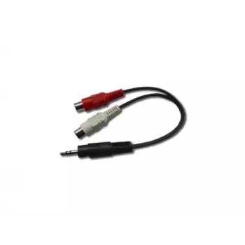 Audio Jack (3,5 mm) į 2 RCA laidas GEMBIRD CCA-406 20 cm juodas