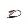 Audio Jack (3,5 mm) į 2 RCA laidas GEMBIRD CCA-406 20 cm juodas