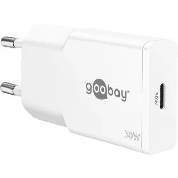 USB-C PD GaN greitasis įkroviklis plonas (30 W) (Baltas)