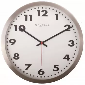 NeXtime sieninis laikrodis 2519 arabiški skaitmenys, Ø25 cm, baltas