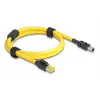 Tinklo kabelis DeLOCK 81250 Juodas Geltonas 1m Cat6