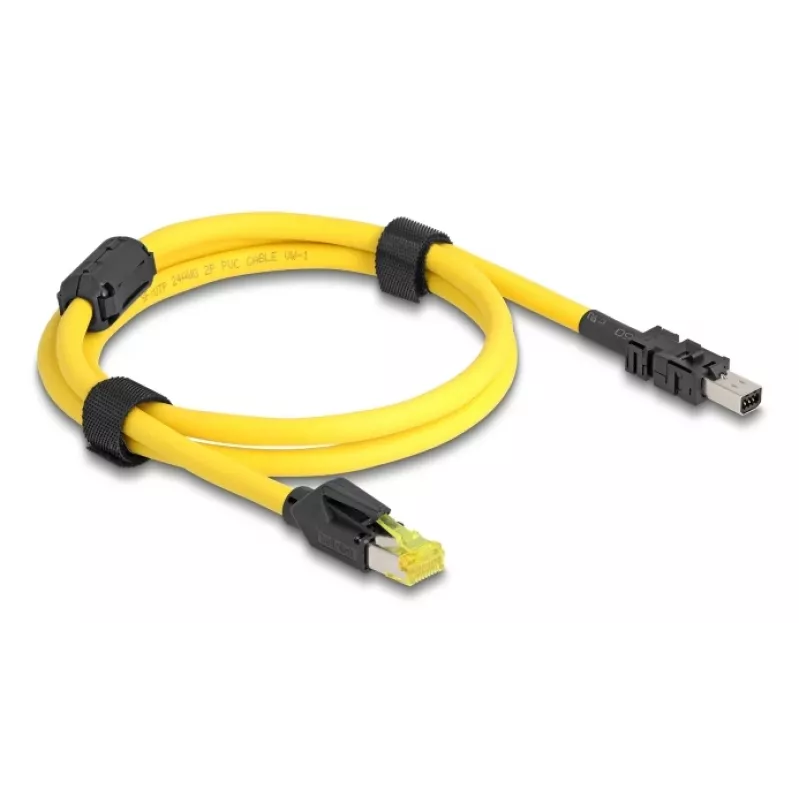 Tinklo kabelis DeLOCK 81250 Juodas Geltonas 1m Cat6