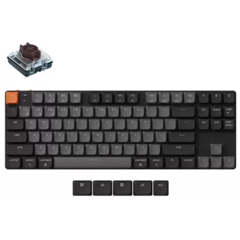 Belaidė mechaninė klaviatūra Keychron K1X-A3 itin plona, RGB apšvietimas, kompaktiškas išdėstymas