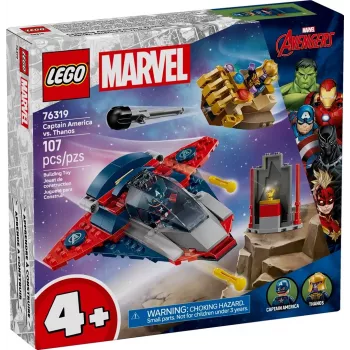 LEGO Marvel Super Heroes Captain America Thanos 76319 konstruktorius – 107 dalių, 2 minifigūrėlės, nuo 4 metų