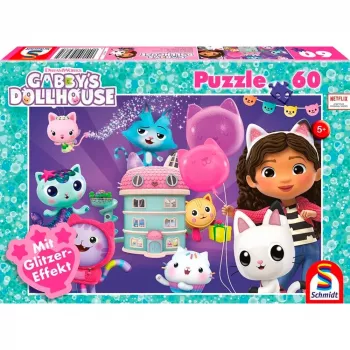 Gabby's Dollhouse: Gimtadienio vakarėlis namelyje, Dėlionė 60 dalių