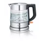 Severin WK 3468 elektrinis virdulys 1 l 2200 W Juoda, Nerūdijantis plienas, Peršviečiamas