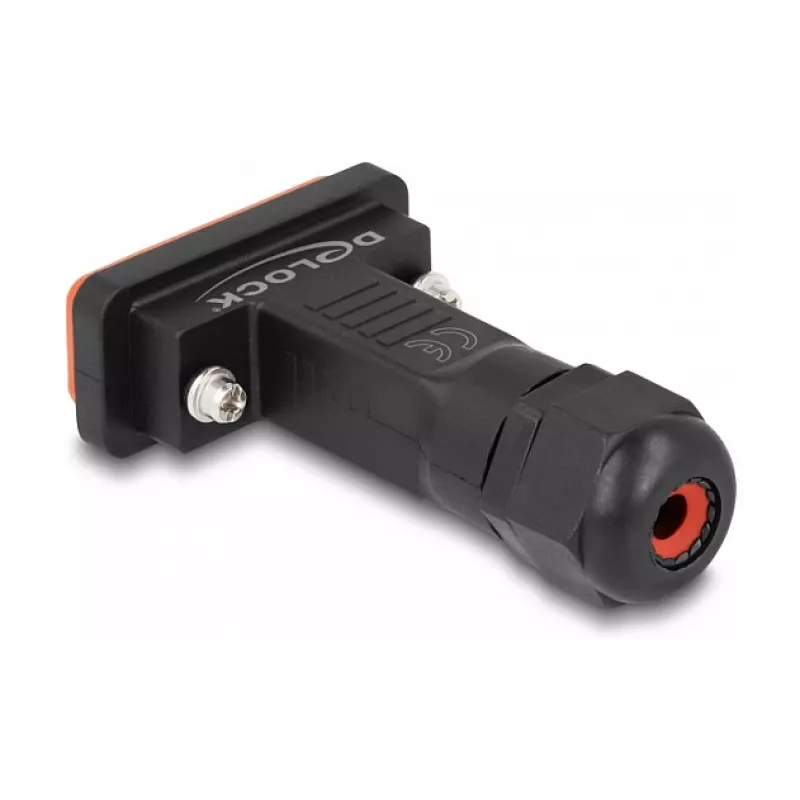 DeLOCK D-Sub HD 26 kontaktų kištukas su IP67 vandeniui atspariu korpusu