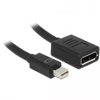 DeLOCK 65554 Mini DisplayPort į DisplayPort kabelis 0,21 m juodas