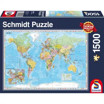 Dėlionė Schmidt Spiele 58289 1500 dalių Žemėlapiai