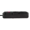 Ilgintuvas MACLEAN MCE392 B – 4 kištukiniai lizdai, 3×USB, 110–240V, 2,1A, 2500W, 1,5 m laidas, juodas