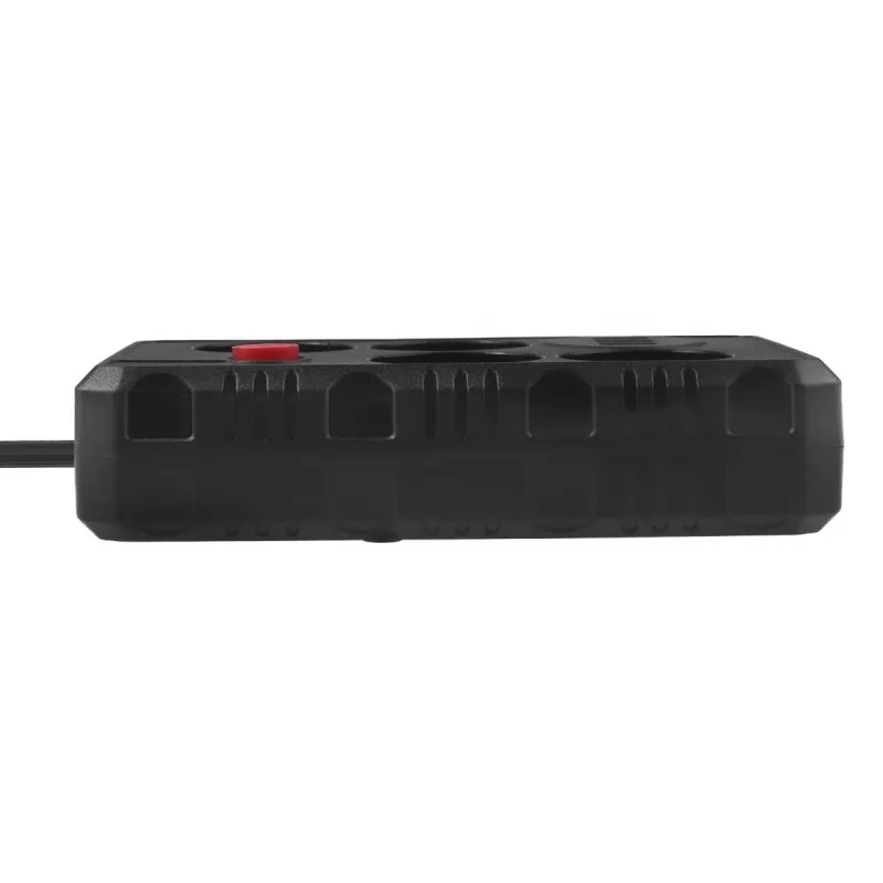 Ilgintuvas MACLEAN MCE392 B – 4 kištukiniai lizdai, 3×USB, 110–240V, 2,1A, 2500W, 1,5 m laidas, juodas