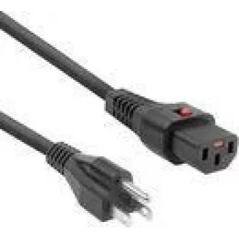 ACT maitinimo laidas USA kištukas - C13 IEC Lock juodas 2 m PC1063 120V 10A