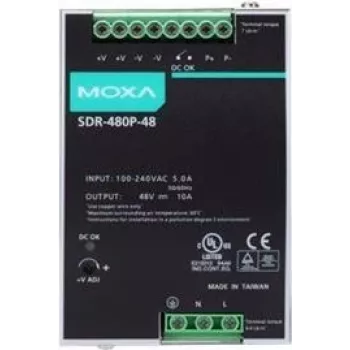 Meanwell Moxa SDR-480P-48 – Maitinimo blokas (montuojamas ant DIN bėgelio) (SDR-480P-48)