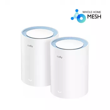 Cudy M1200 2 vnt. belaidžio ryšio tinklo sistema (AC1200, dviejų juostų Wi‑Fi 5, 300/867 Mbps, 1x LAN, iki 100 įrenginių)