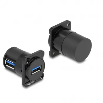 DeLOCK D tipo modulis USB 5 Gbps Type-A moteriškas į moterišką 90° kampu