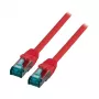 EFB-Elektronik RJ45 jungiamasis kabelis Cat.6A S/FTP LSZH Raudonas 0,5 m (MK6001.0,5R)