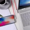 USB į Lightning laidas Aukey CB-AL01 Raudonas – Nailono pintas laidas Apple įrenginiams