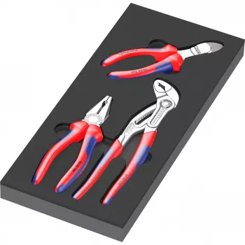 9780 Schaumstoffeinlage KNIPEX Zangen-Set 1, 3‑teilig schwarz/grau, für Tool Rebel Werkstattwagen