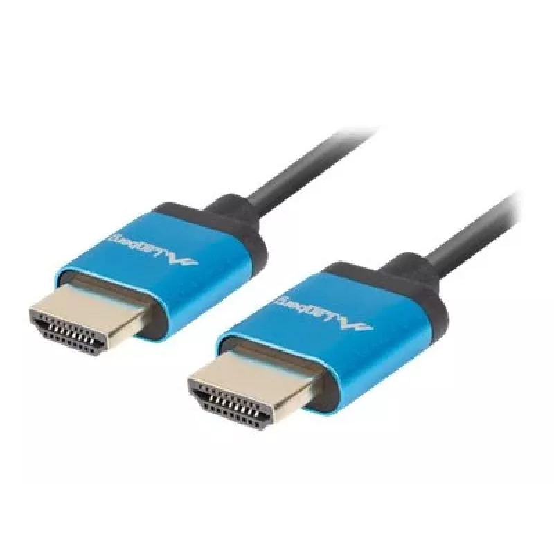 HDMI kabelis LANBERG CA-HDMI-22CU-0018-BK 1,8 m — HDMI A tipo į A, HDMI 2.0, 18 Gbit/s, ARC, auksu dengti kontaktai