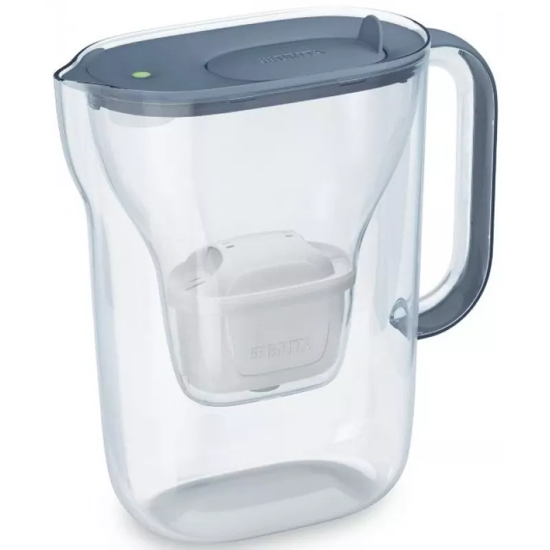 BRITA vandens filtro ąsotis Style Essential Graphite su 4 MAXTRA Pro filtrais, 2.4 L talpa, 1.4 L filtruoto vandens
