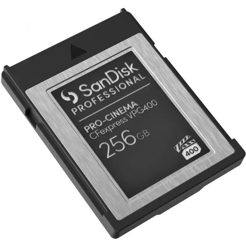 SANDISK Professional PRO-CINEMA 256 GB CFexpress VPG400 Type B atminties kortelė, skaitymas iki 1700 MB/s, rašymas iki 1400 MB/s