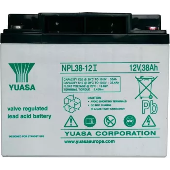 Sandarioji AGM baterija Yuasa NPL38-12 12V 38Ah budėjimo ir cikliniam naudojimui