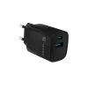 NATEC NUC-2141 laidinis mobiliojo įrenginio įkroviklis, 30W, USB-C PD 3.0 + USB-A QC 3.0, 110–240V, juodas
