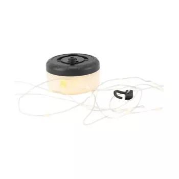LED girlianda RealPower 492880 šiltai balta, baterijomis maitinama, 8 m, juoda