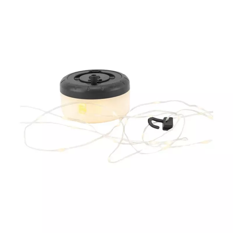 LED girlianda RealPower 492880 šiltai balta, baterijomis maitinama, 8 m, juoda