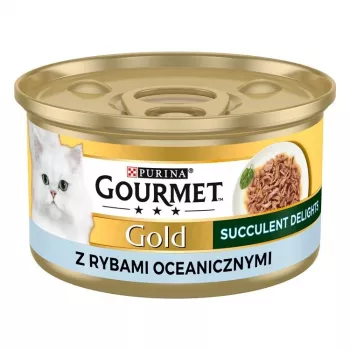 PURINA Gourmet Gold Succulent Delights Ocean fish – šlapias ėdalas katėms – 85 g