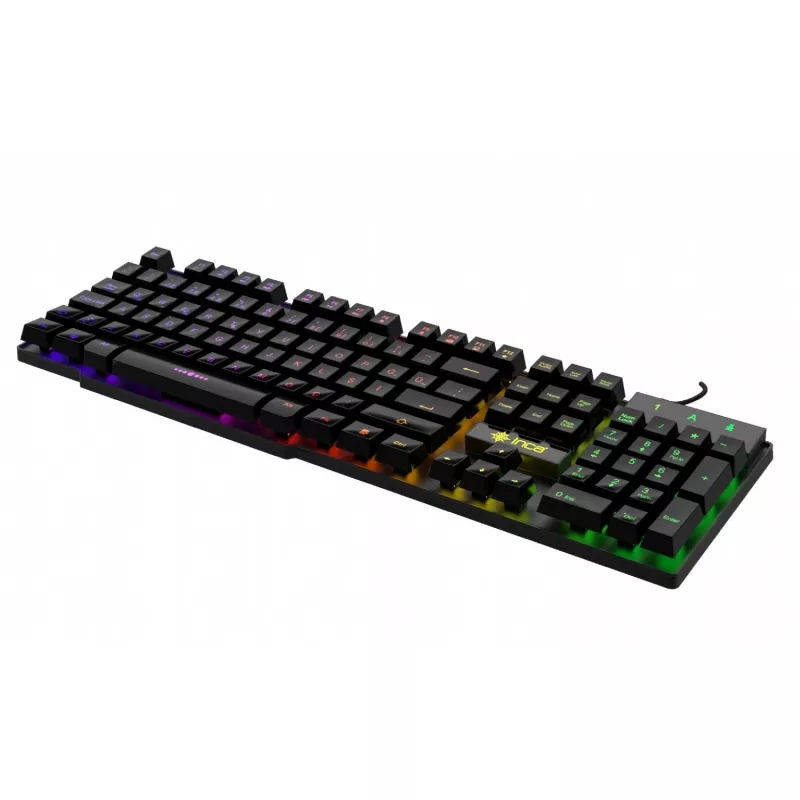 Incase Gaming Keyboard IKG-446 Regenbogen, RGB, vokiškas išdėstymas, mažmeninė prekyba