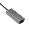 Akyga AK-AD-65 USB-C – Gigabit Ethernet tinklo adapteris, RJ45, 15 cm, sidabrinis