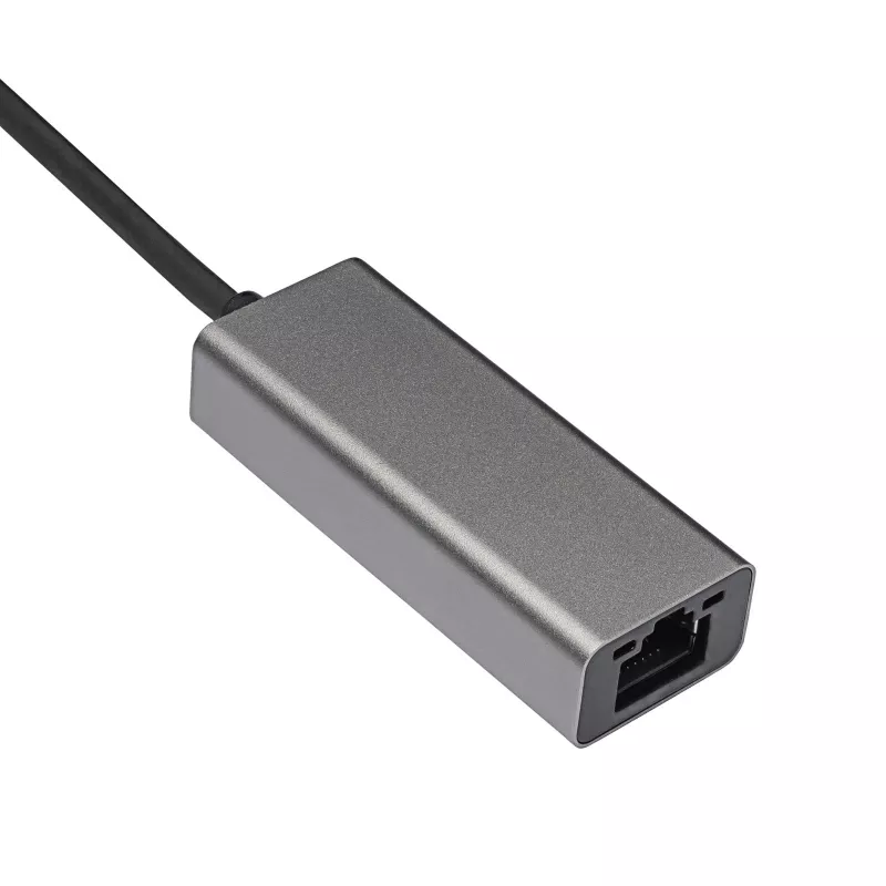 Akyga AK-AD-65 USB-C – Gigabit Ethernet tinklo adapteris, RJ45, 15 cm, sidabrinis