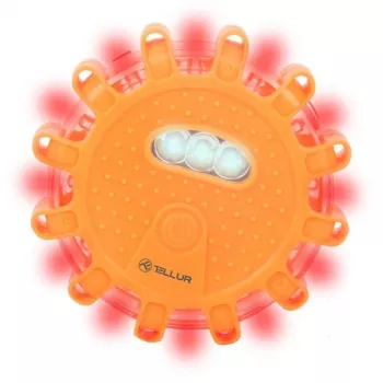 LED avarinis signalinis žibintuvėlis Tellur TLL441101 – 3×AAA, magnetinis, oranžinis