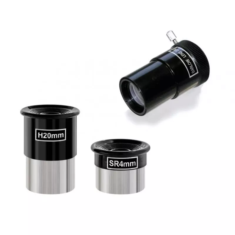 Reflektorinis teleskopas Bresser Optics Solarix 76/350 juodas sidabrinis