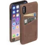Dėklas Krusell Sunne 2 iPhone X, autentiška oda, ruda