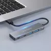 GRAUGEAR G-HUB2A2C-AC USB 3.2 Gen 1 sąsajos šakotuvas Type-A + Type-C 5000 Mbit/s sidabrinis