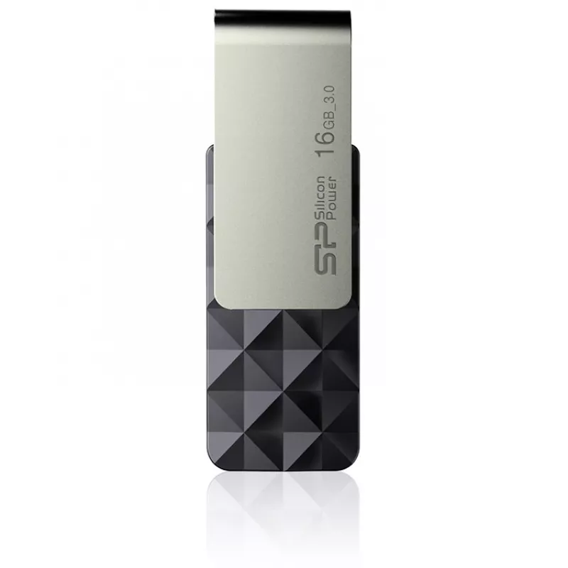Silicon Power Blaze B30 SP016GBUF3B30V1K USB raktas, 16 GB, USB 3.0, juodas